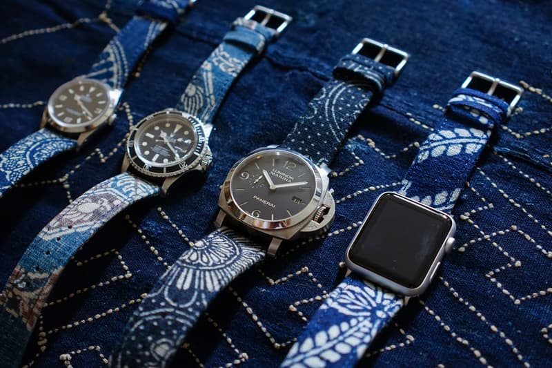 Simple Union Indigo Fabric Watch Straps japan japanese timepieces