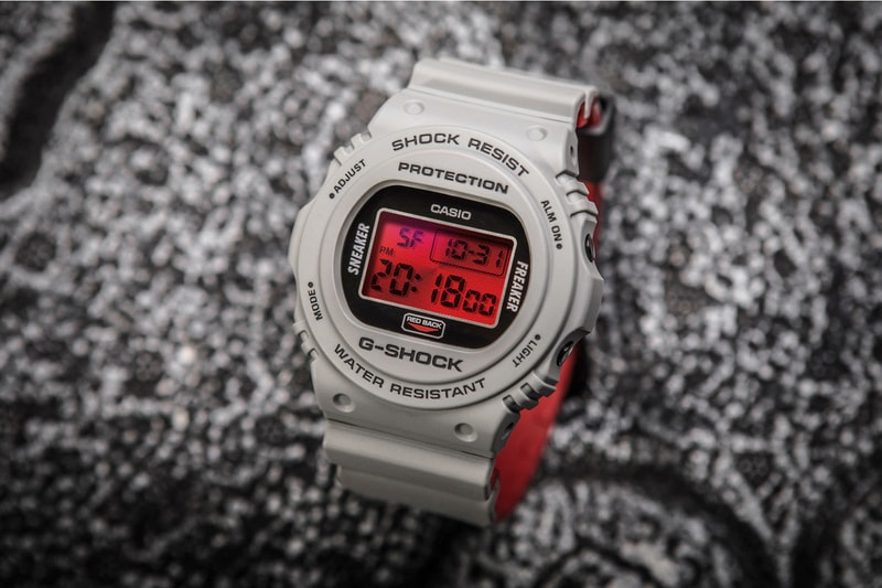 Sneaker Freaker x G-SHOCK "Redback" DW-5700 watch collaboration halloween design skeleton purchase release date 