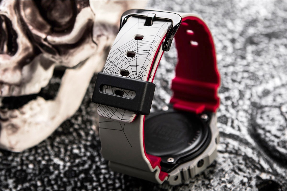 Sneaker Freaker x G-SHOCK "Redback" DW-5700 watch collaboration halloween design skeleton purchase release date 