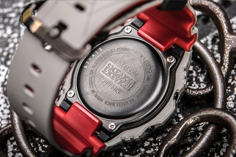 Sneaker Freaker x G-SHOCK "Redback" DW-5700 watch collaboration halloween design skeleton purchase release date 