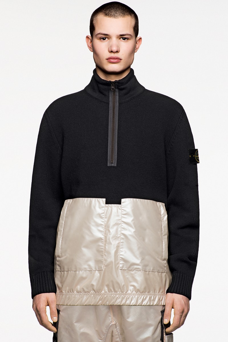 Stone Island Fall Winter 2018 Iridescent Capsule Collection Reflex Matte Fleece Pullover Sweater Jacket Pants