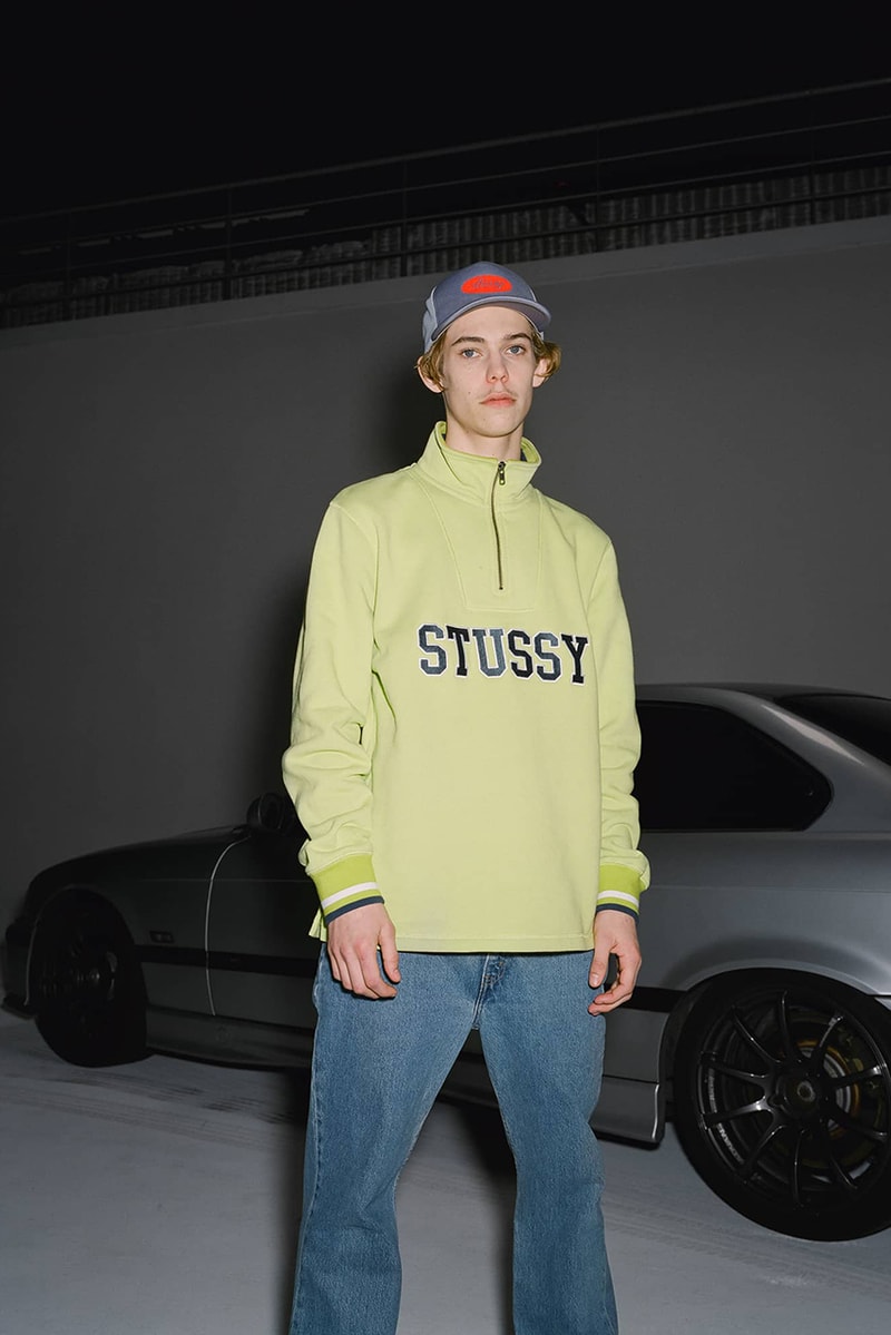 Stüssy holiday 2018 lookbook collection fall winter jacket puffer jacket hoodie coaches jacket jeans pants patchwork october 26 2018 release date info buy