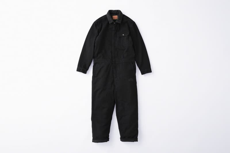 supreme levis fall winter 2018 collection collaboration exclusive Quilted Reversible Trucker Jacket denim coveralls stonewashed november 1 3 2018 release date info drop colorways orange blue black logo green pink lining