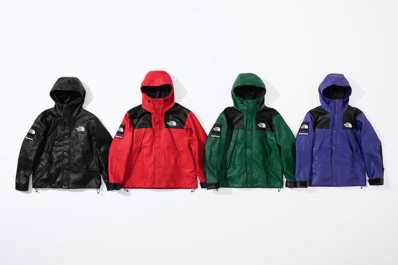 supreme the north face leather jacket