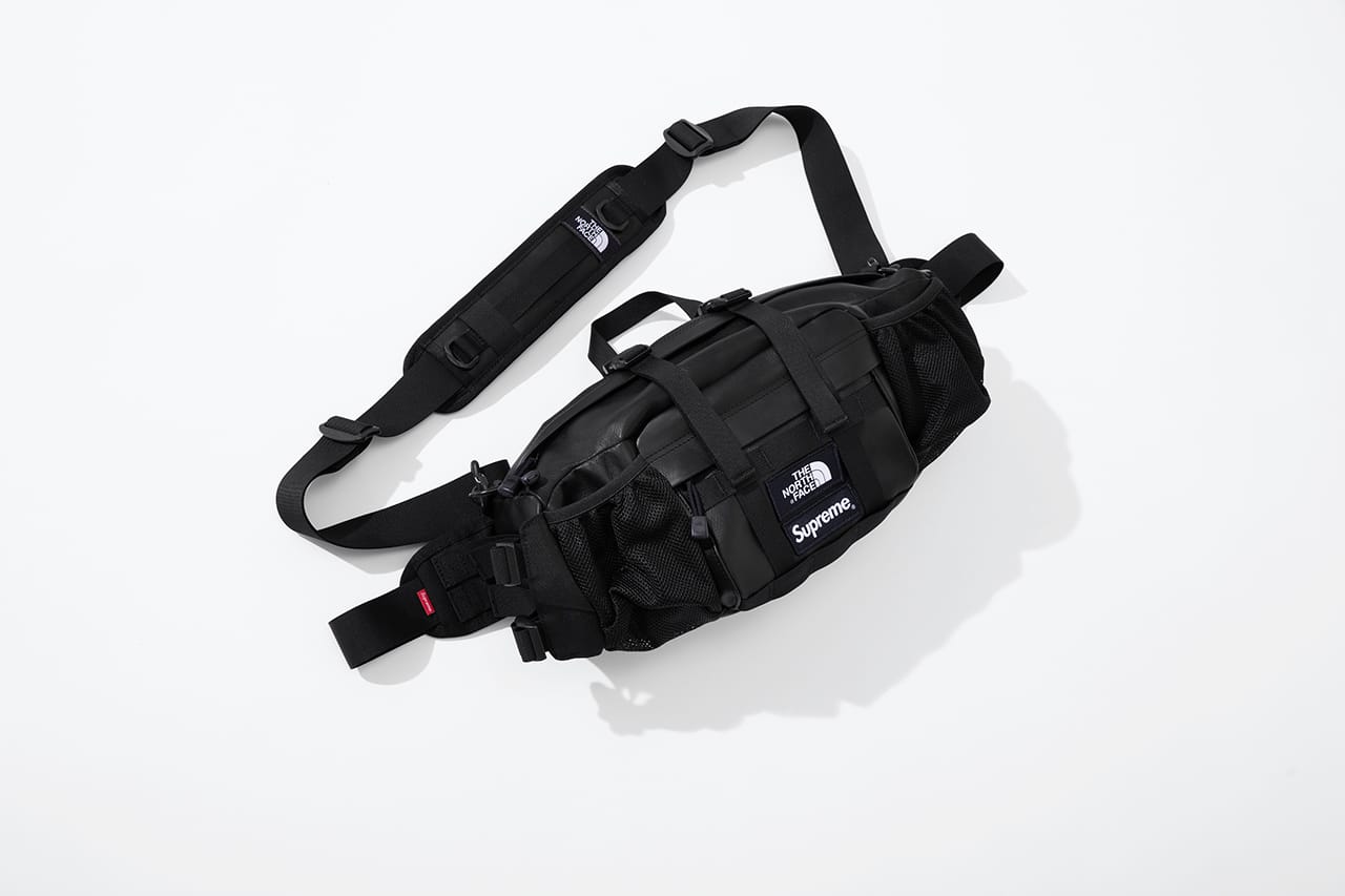 supreme the north face leather waist bag
