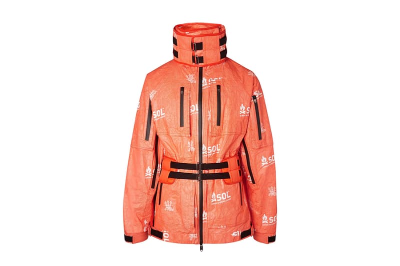 TAKAHIROMIYASHITA TheSoloIst. Printed Tyvek Shell Hooded Jacket Orange SOL Survive Outdoors Longer
