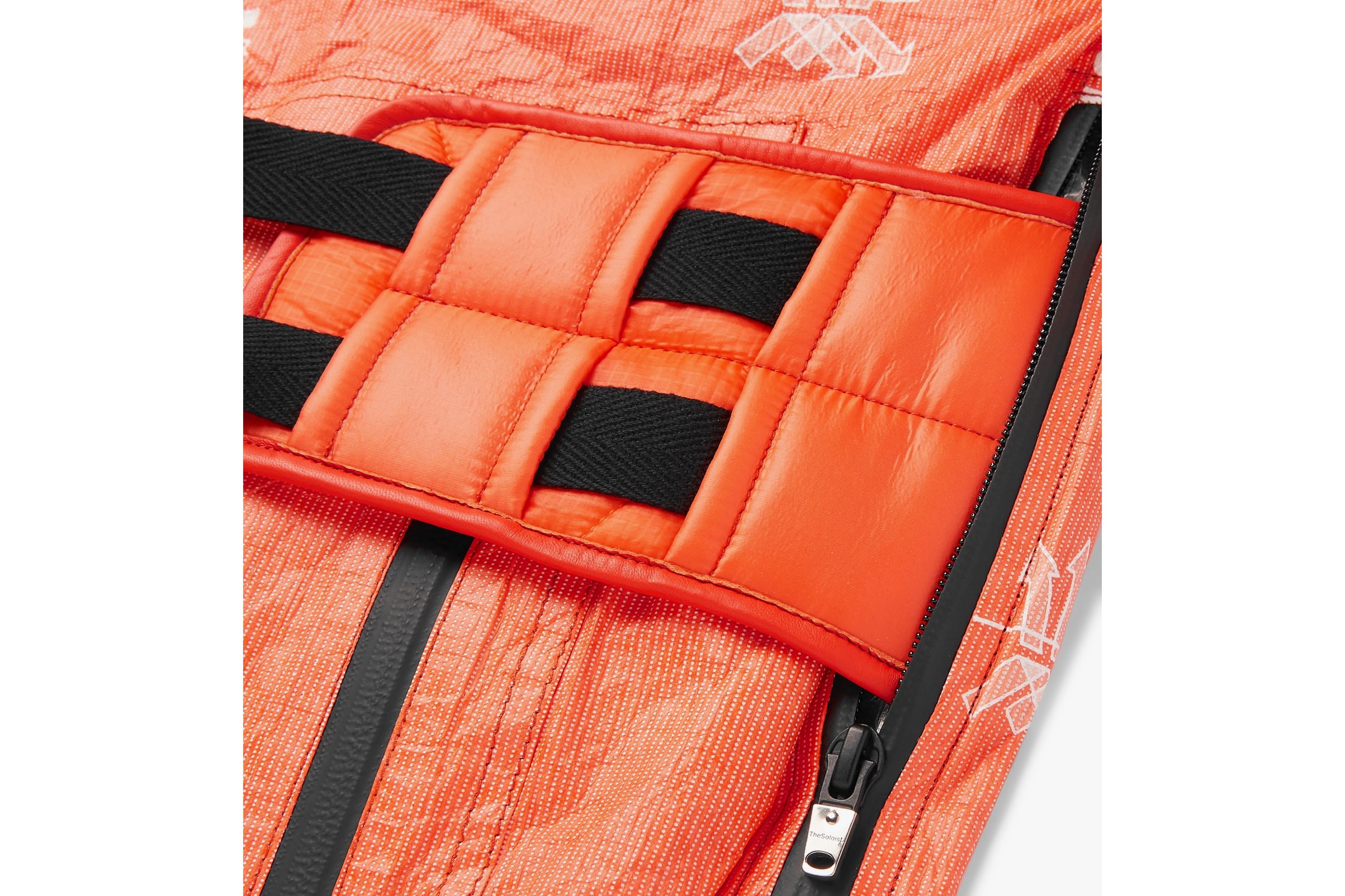 TAKAHIROMIYASHITA TheSoloIst. Printed Tyvek Shell Hooded Jacket Orange SOL Survive Outdoors Longer