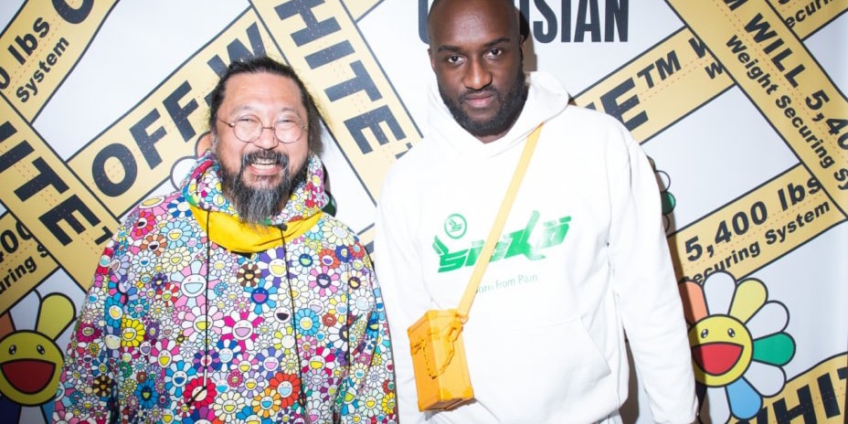 Our man Scott with Takashi Murakami & Virgil Abloh today in Los