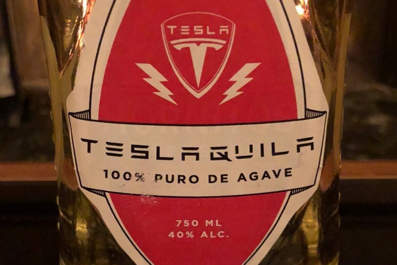 tesla elon musk teslaquila alcohol drink beverage patent trademark application distilled agave liquor spirit