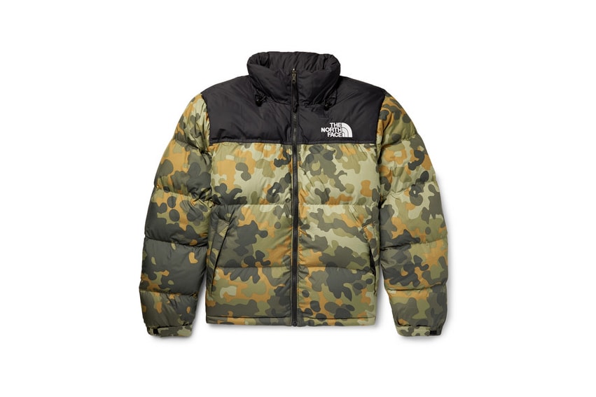 The North Face Mountain Camo Print Item Release jackets mittens gloves winter down coat puffy jackets gore-tex rain weather protection elements cold outerwear 