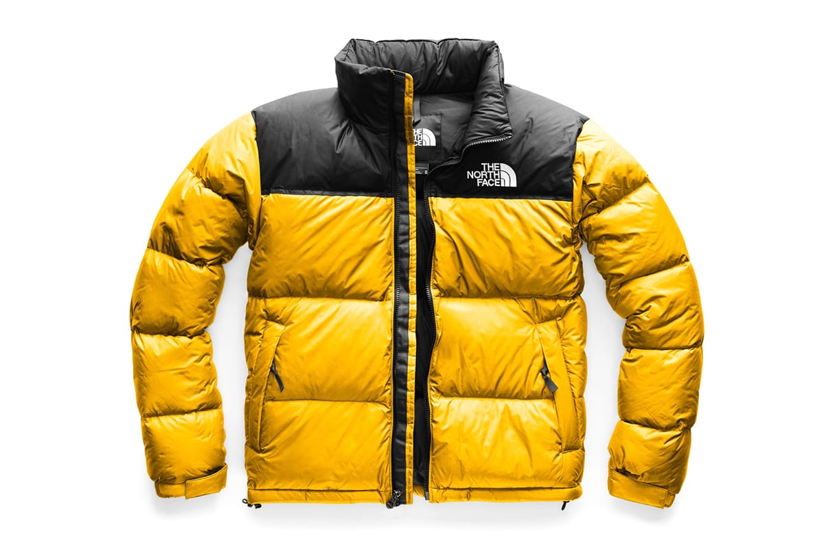 north face jacket black and gold