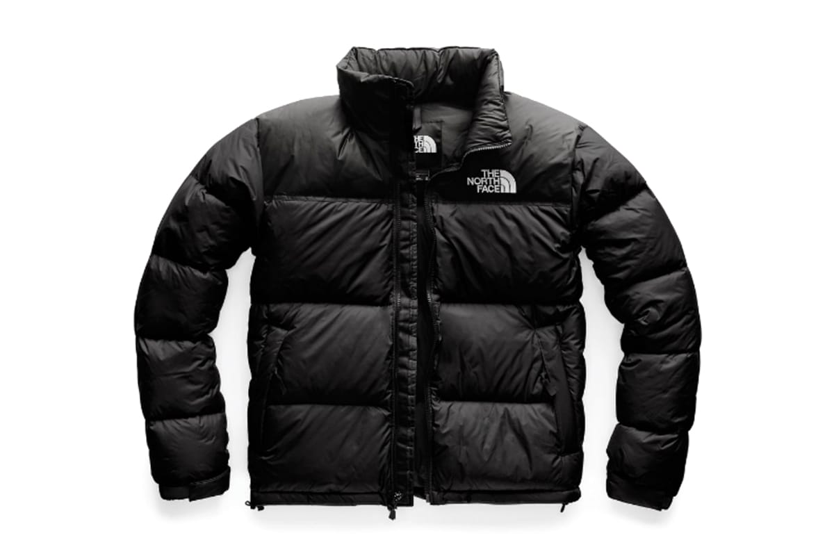 black and gold north face jacket