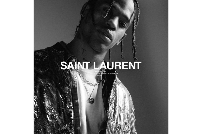 Travis Scott Saint Laurent SS19 Campaign Anthony Vaccarello ysl spring summer 2019 men's fashion david sims