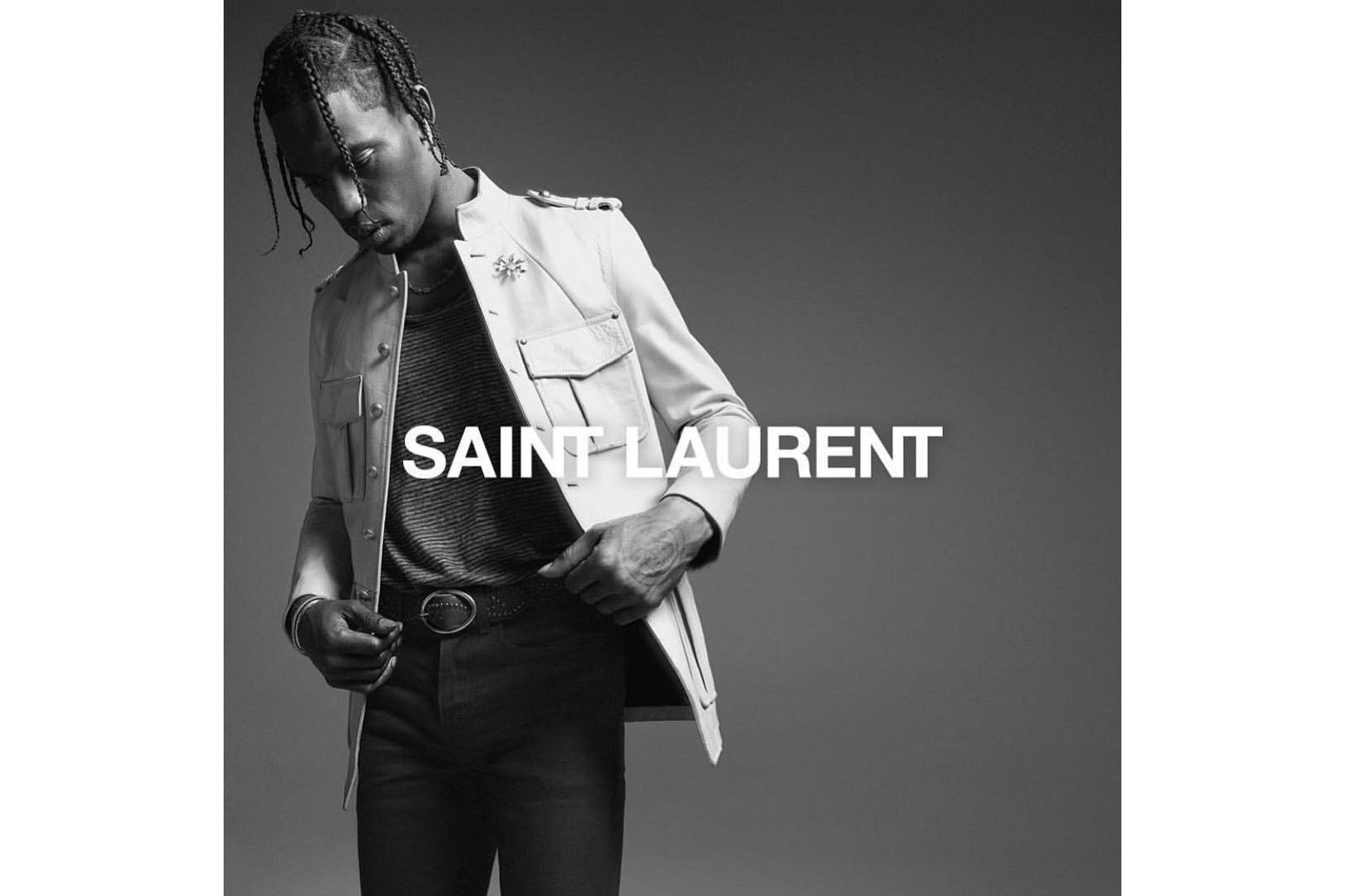 Travis Scott Saint Laurent SS19 Campaign Anthony Vaccarello ysl spring summer 2019 men's fashion david sims