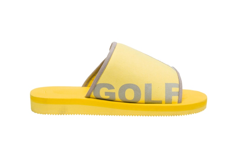 tyler the creator golf wang Suicoke kaw cab slide slip on sandal design collaboration footwear yellow beige october 25 27 2018 launch release date dover street market exclusive shoe