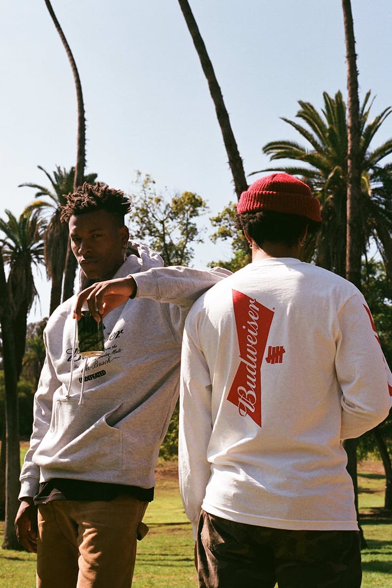 UNDEFEATED Budweiser shanghai Apparel Collaboration cans caps t-shirts hoodies crewnecks merch