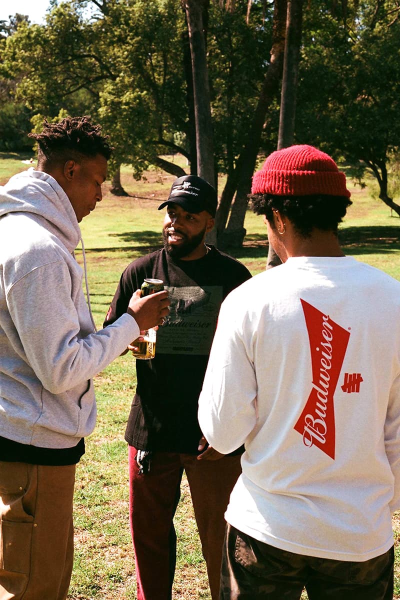 UNDEFEATED Budweiser shanghai Apparel Collaboration cans caps t-shirts hoodies crewnecks merch