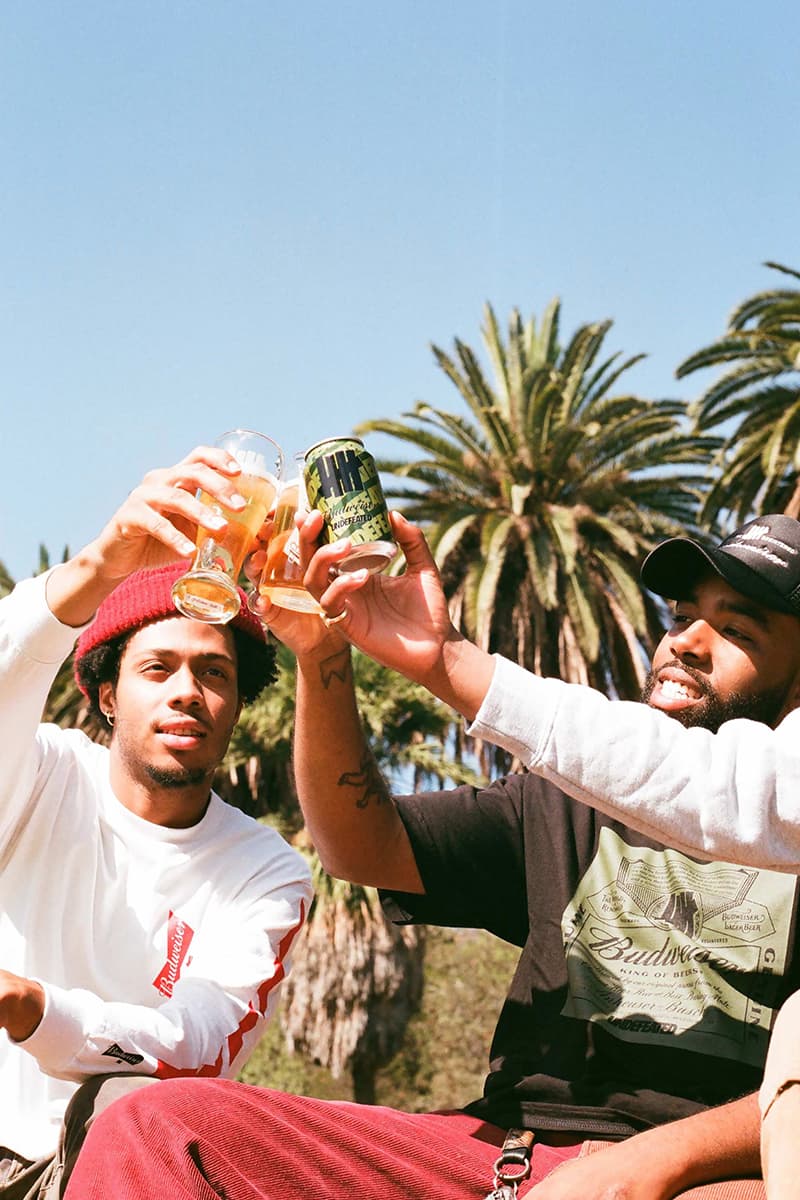 UNDEFEATED Budweiser shanghai Apparel Collaboration cans caps t-shirts hoodies crewnecks merch