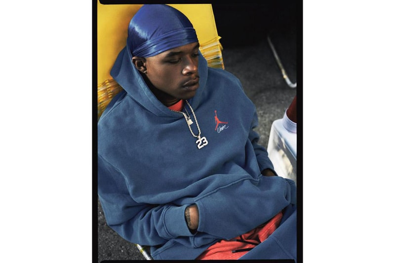 Union Jordan 1 Brand Apparel T-shirts hoodie track pants shorts Vintage weathered worn patinaed lookbook first look release details Chris Gibbs sneakers trainer