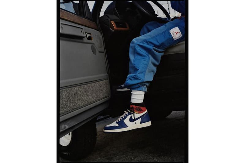 Union Jordan 1 Brand Apparel T-shirts hoodie track pants shorts Vintage weathered worn patinaed lookbook first look release details Chris Gibbs sneakers trainer