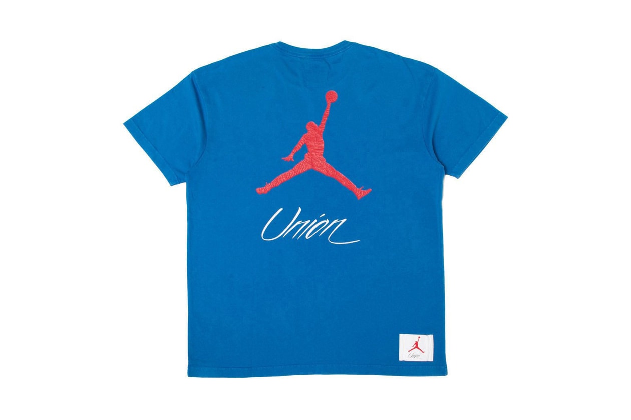 Union Jordan 1 Brand Apparel T-shirts hoodie track pants shorts Vintage weathered worn patinaed lookbook first look release details Chris Gibbs sneakers trainer