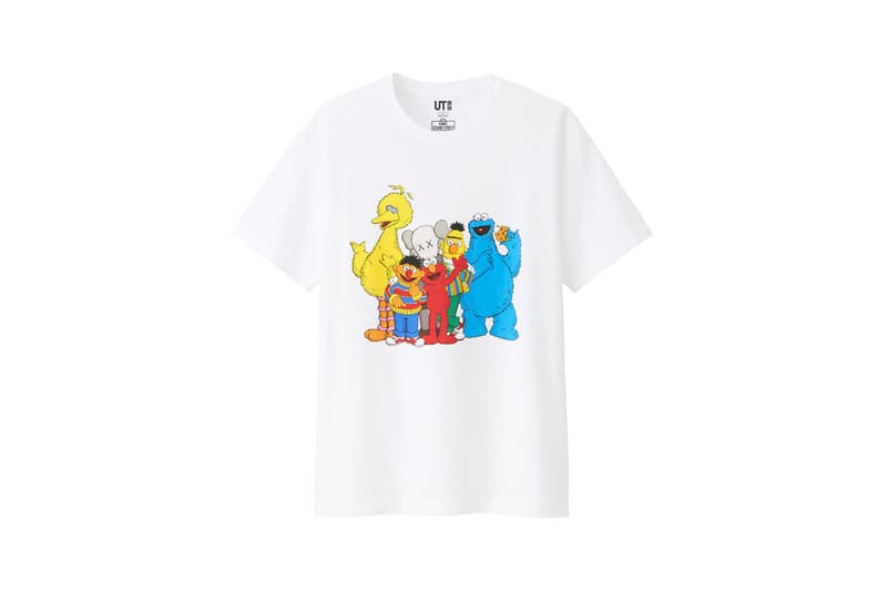 KAWS Uniqlo UT Sesame Street plushies toy t-shirt hoodie sweatshirt box graphics bert ernie companion big bird