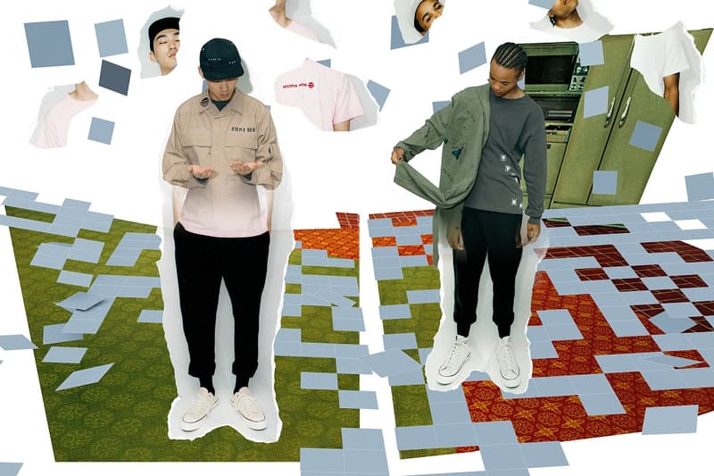 utopia now drop 1 lookbook brand first collection fw18 fall winter 2018 t shirts tees outerwear jackets pants graphics acid blotter burning monk