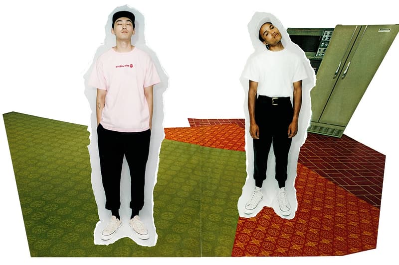 utopia now drop 1 lookbook brand first collection fw18 fall winter 2018 t shirts tees outerwear jackets pants graphics acid blotter burning monk