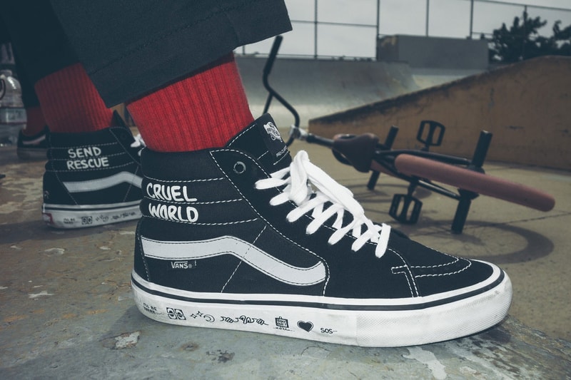 Vans x Cult Cruel World Send Rescue Capsule BMX Robbie Morales sports skate HAWAII sk8-hi pro cult crew 
