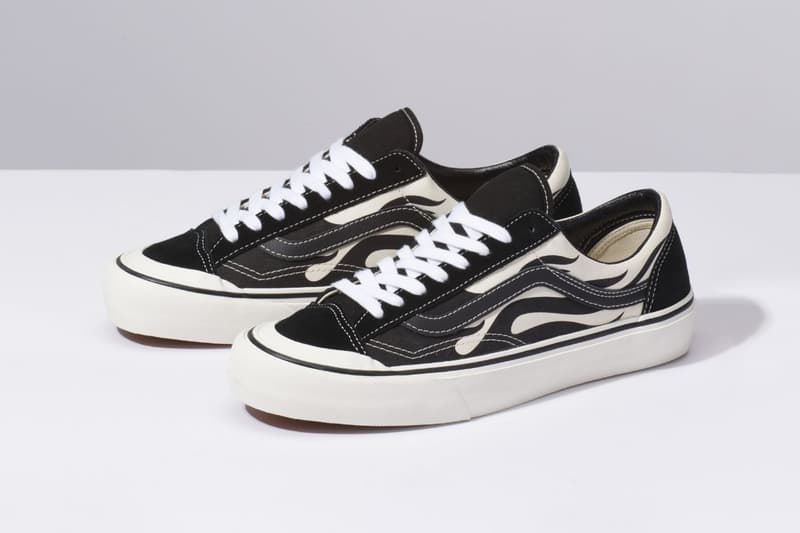 vans style 36 flame black low top sf waffle skate shoe white canvas rubber drop release date info buy sell