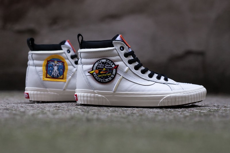 Vans Nasa Space Voyager Capsule Full Look Old Skool SK8-Hi True White Firecracker orange Black info Release Date