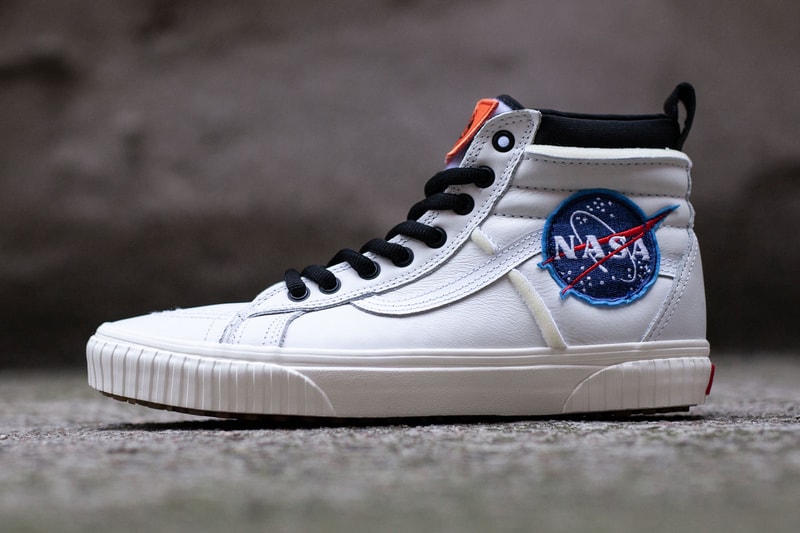 Vans Nasa Space Voyager Capsule Full Look Old Skool SK8-Hi True White Firecracker orange Black info Release Date
