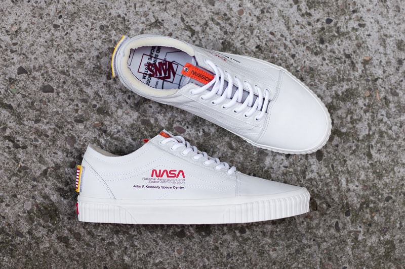 Vans Nasa Space Voyager Capsule Full Look Old Skool SK8-Hi True White Firecracker orange Black info Release Date