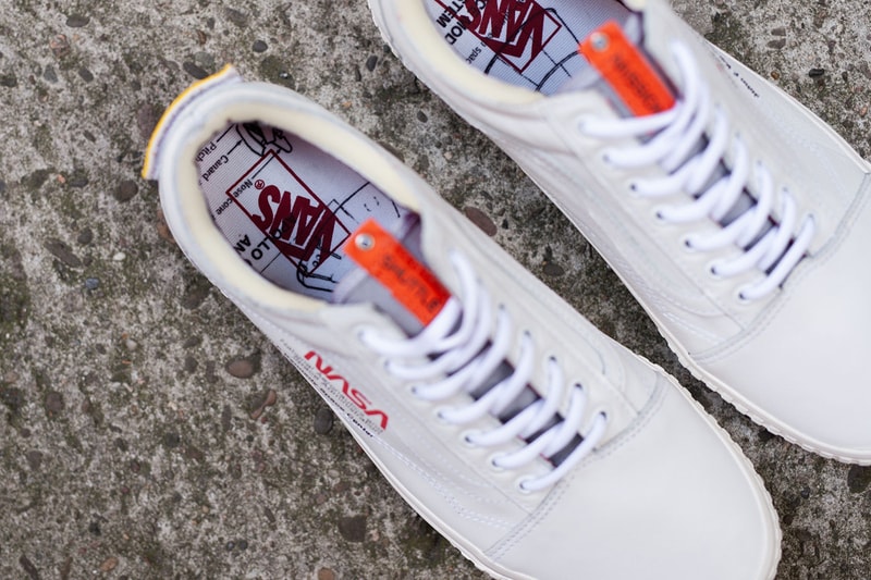 Vans Nasa Space Voyager Capsule Full Look Old Skool SK8-Hi True White Firecracker orange Black info Release Date