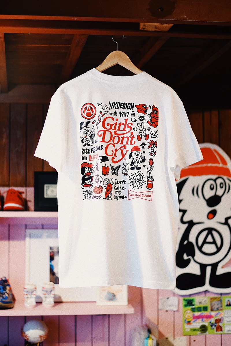 Verdy HYPEBEAST Magazine Issue 23 Tee exclusive collaboration design print pattern wasted youth girls dont cry