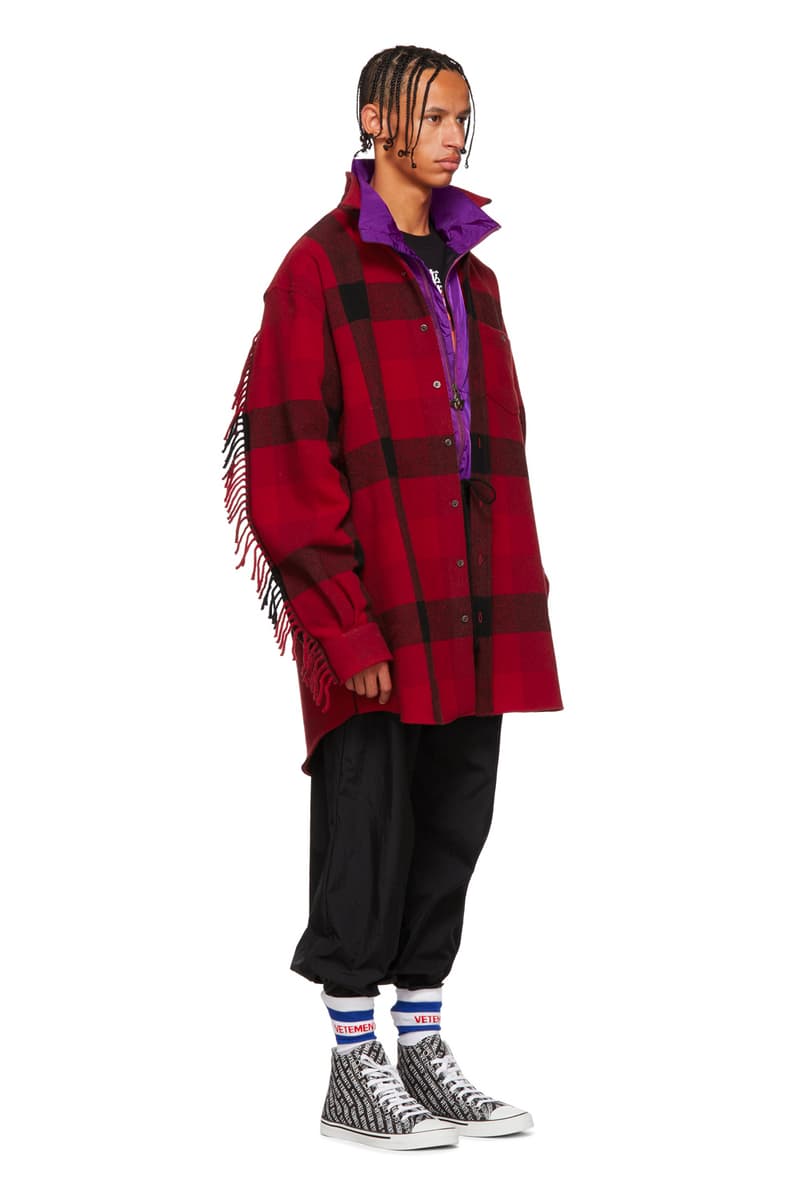 Vetements Fall Winter 2018 Red Flannel Western Shirt release info demna gvasalia