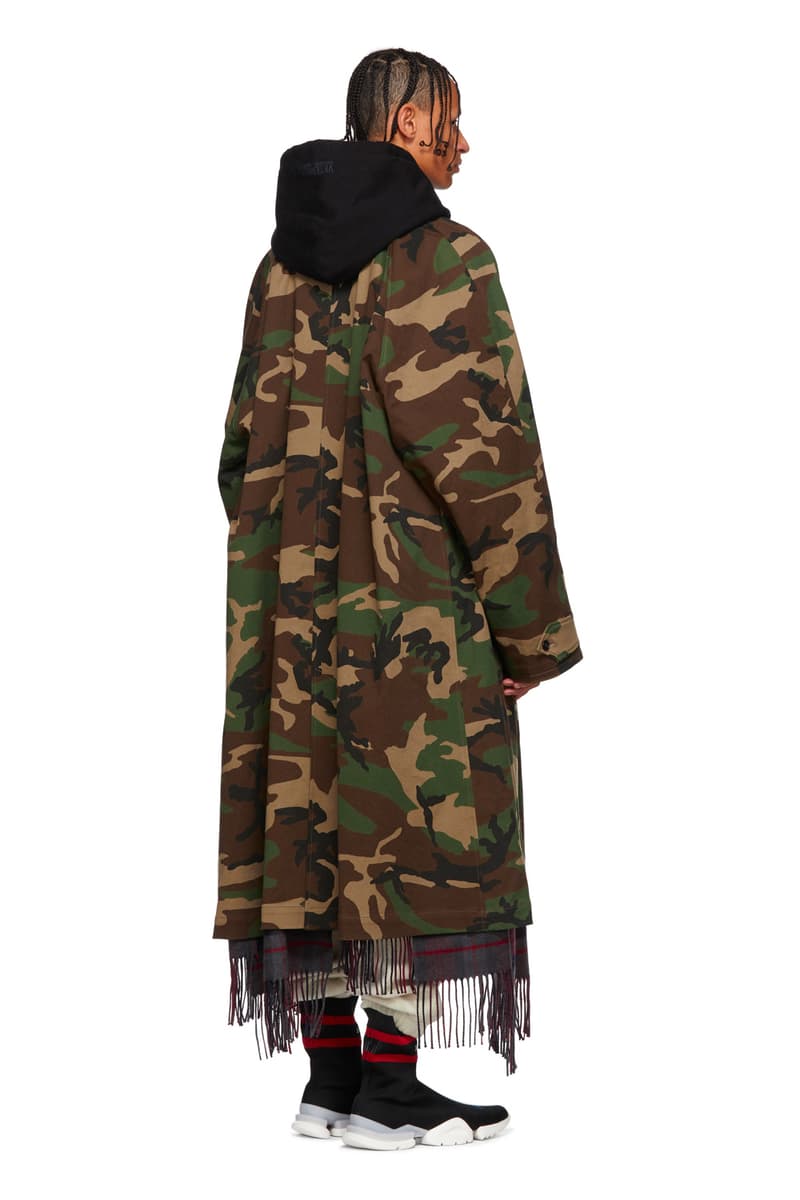 Vetements Fall Winter 2018 Camo Scarf Trench Coat plaid release info jackets military