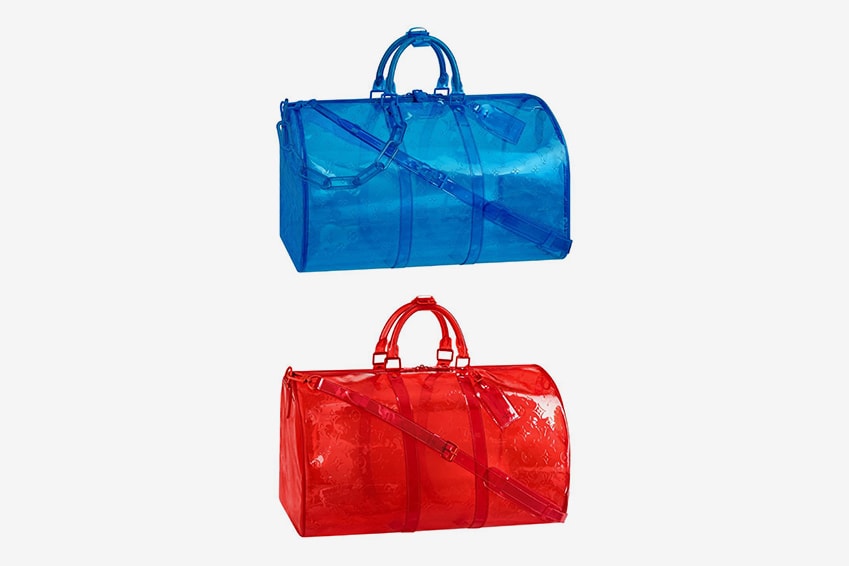 Louis Vuitton Keepall Rgb Clear Ss19 Virgil Abloh Bandouliere 50 870439 Red  Pvc Weekend/Travel Bag, Louis Vuitton