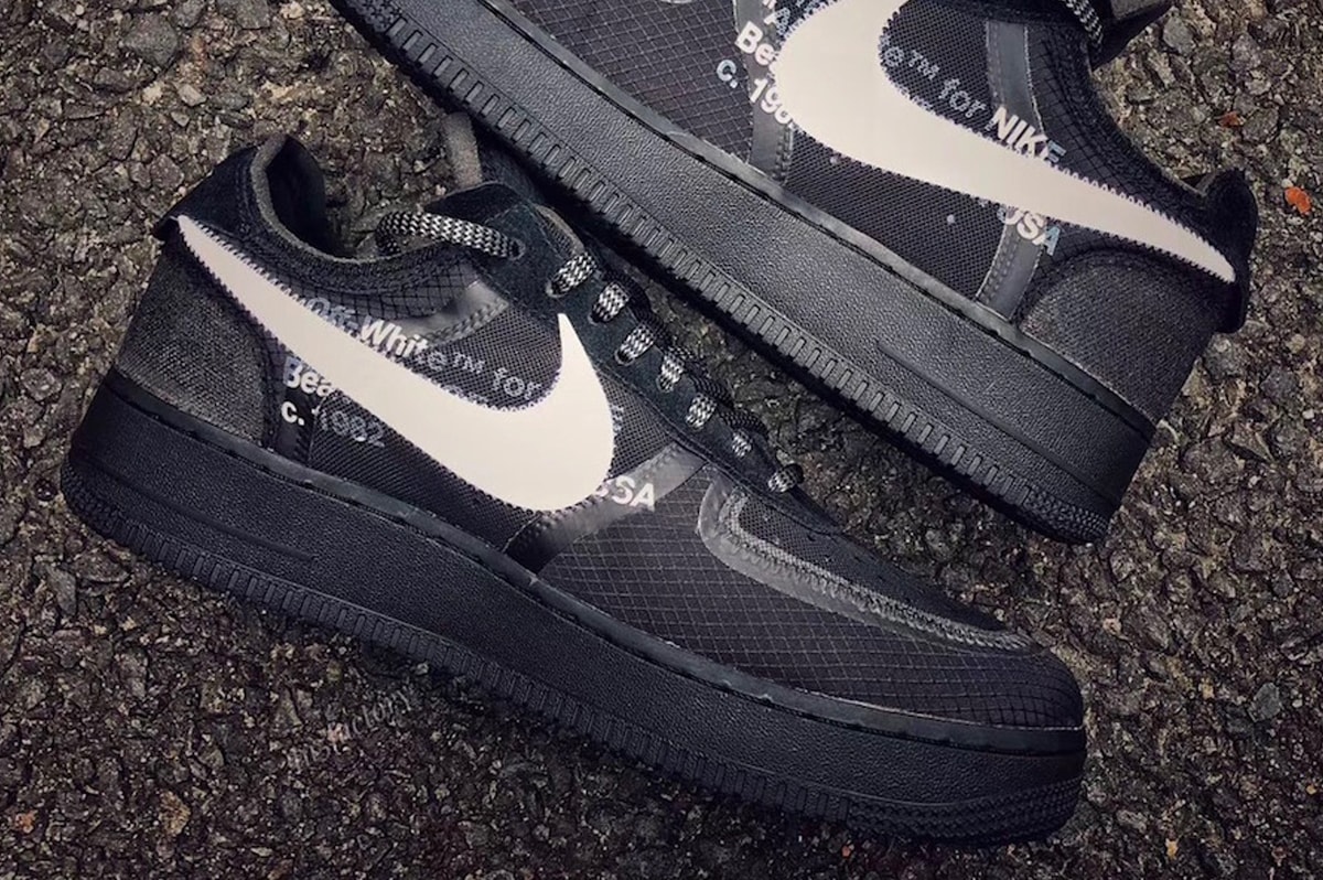 Virgil Abloh Nike Air Force 1 Black First Look White Release Date Info 