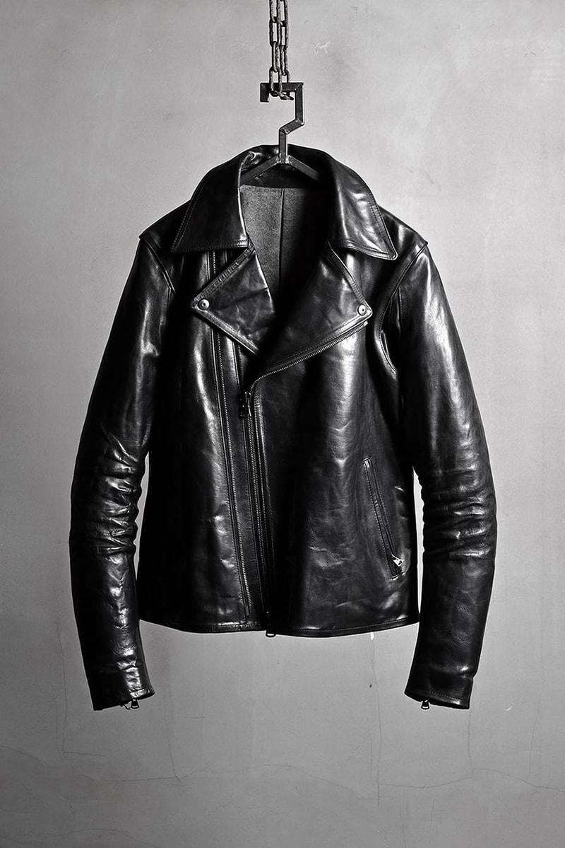 isamu katayama backlash yohji yamamoto pour homme fall winter 2018 collection leather jacket collab red blue black rider 