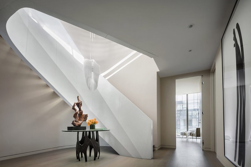 $50 Million Penthouse in New York City by Zaha Hadid Architects Architecture Flats Homes Apartments Modern Interior Exterior Rooftop Balcony 520 West 28th Street Chelsea