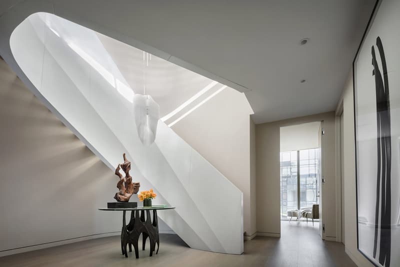 $50 Million Penthouse in New York City by Zaha Hadid Architects Architecture Flats Homes Apartments Modern Interior Exterior Rooftop Balcony 520 West 28th Street Chelsea