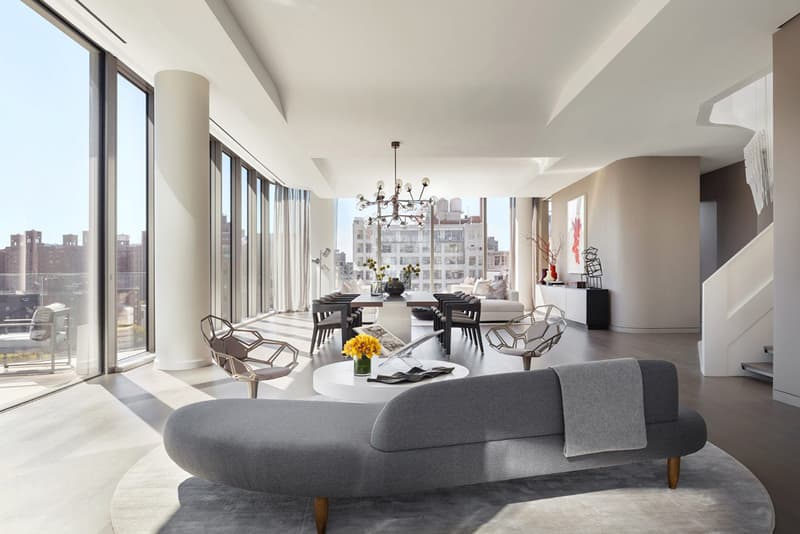 $50 Million Penthouse in New York City by Zaha Hadid Architects Architecture Flats Homes Apartments Modern Interior Exterior Rooftop Balcony 520 West 28th Street Chelsea