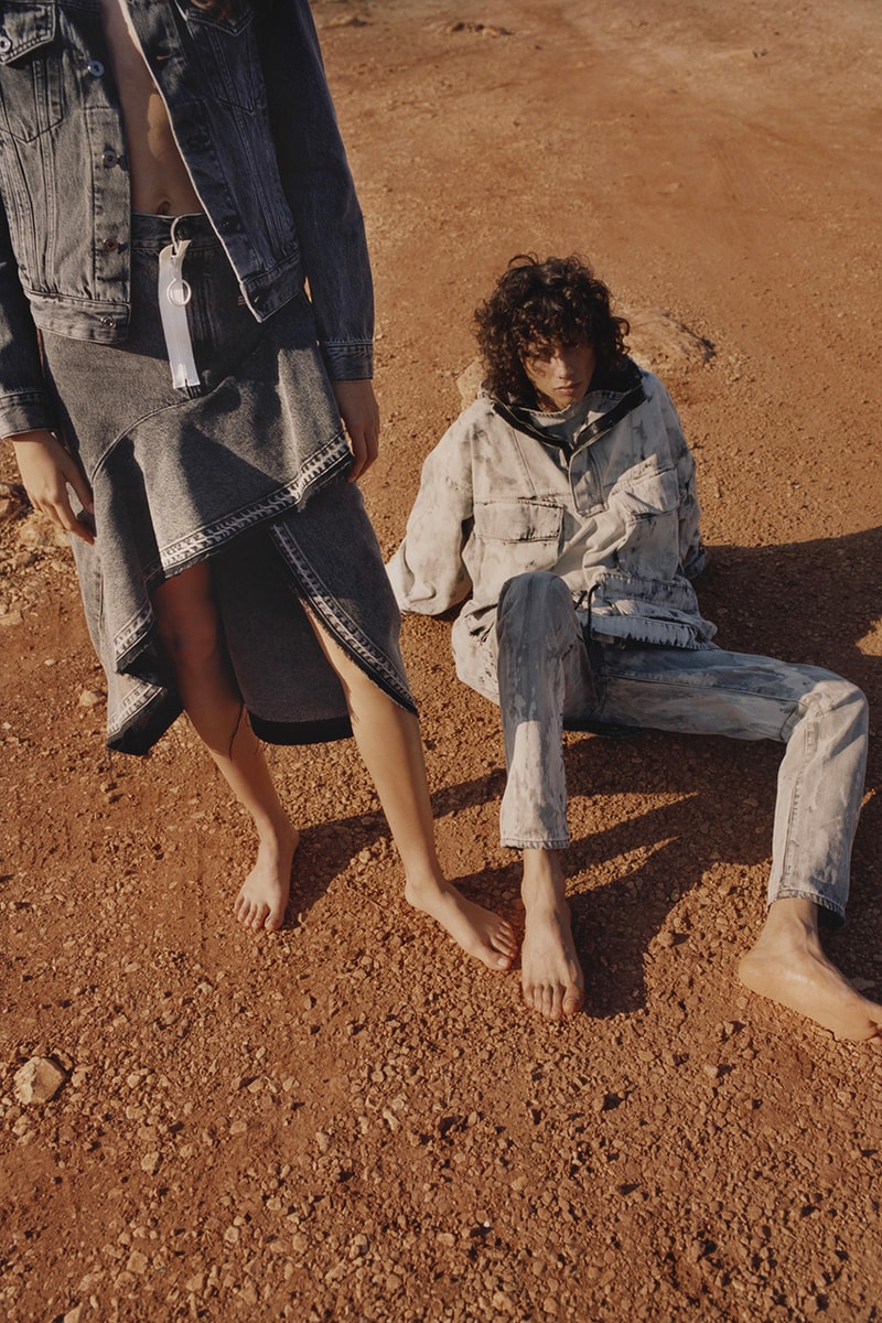 off white denim resort spring summer 2019 collection lookbook editorial campaign imagery photograph jeans jacket pants anorak parka