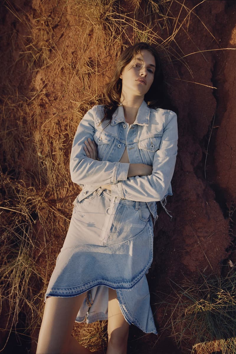 off white denim resort spring summer 2019 collection lookbook editorial campaign imagery photograph jeans jacket pants anorak parka