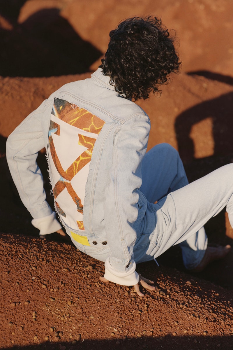 off white denim resort spring summer 2019 collection lookbook editorial campaign imagery photograph jeans jacket pants anorak parka