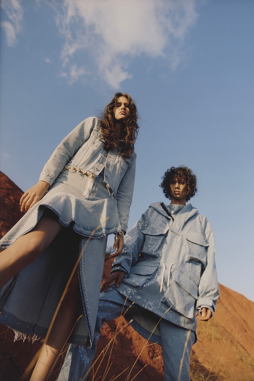 off white denim resort spring summer 2019 collection lookbook editorial campaign imagery photograph jeans jacket pants anorak parka