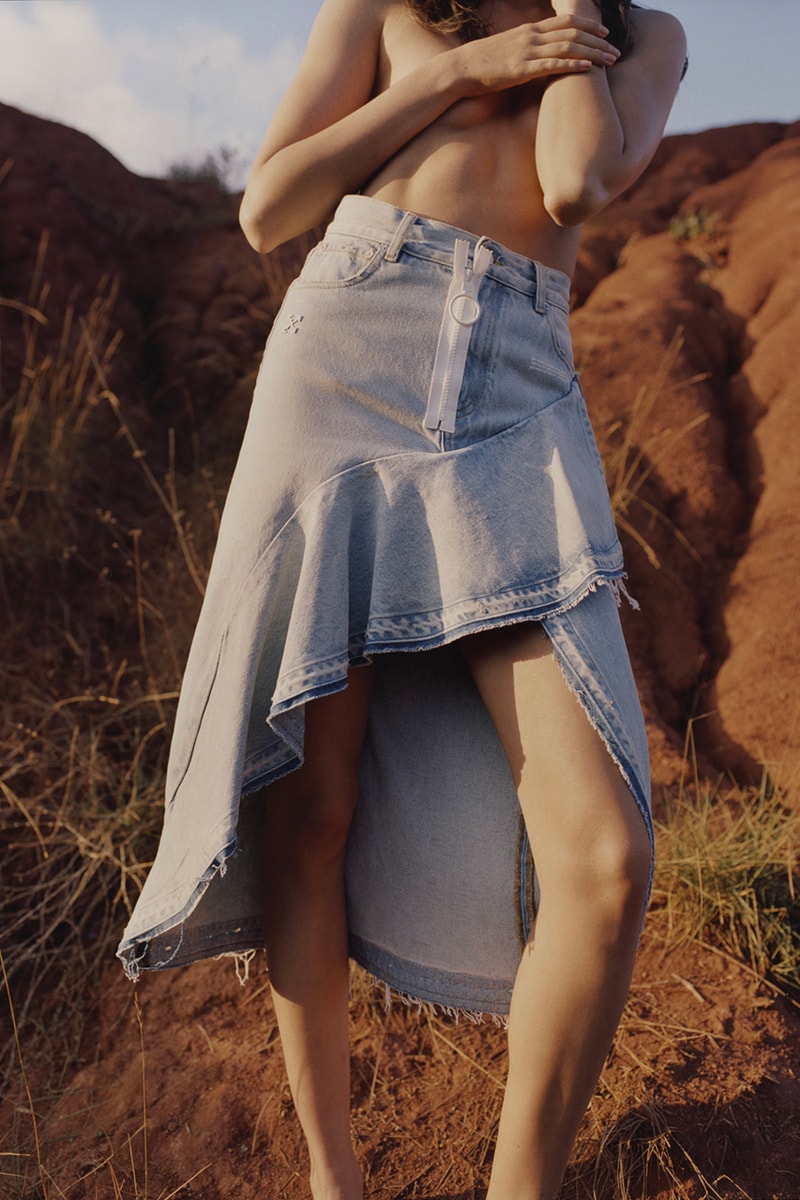 off white denim resort spring summer 2019 collection lookbook editorial campaign imagery photograph jeans jacket pants anorak parka