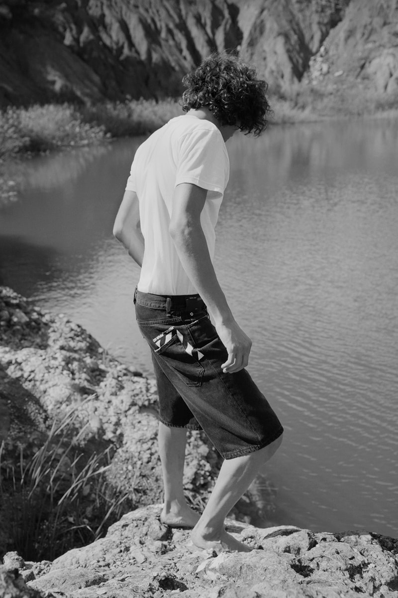 off white denim resort spring summer 2019 collection lookbook editorial campaign imagery photograph jeans jacket pants anorak parka
