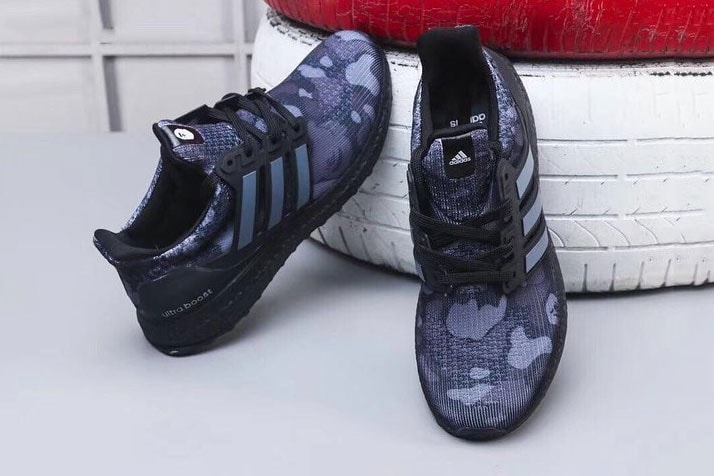 BAPE x adidas UltraBOOST "Camo Black" Closer Look release date info sneaker superbowl 